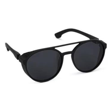 Imagem de Óculos alok redondo de sol masculino emborrachado  - sem marca, Marrom