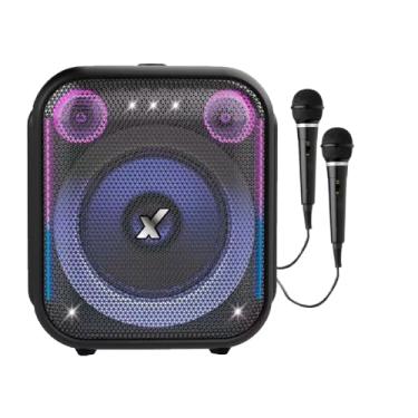Imagem de Caixa De Som Portátil Amvox Aca 410 Neon 410w Led Bluetooth-2 Mic