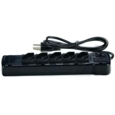 Imagem de Filtro de Linha com 5 Tomadas Universais, Protetor contra Surtos, Botão Liga/Desliga.