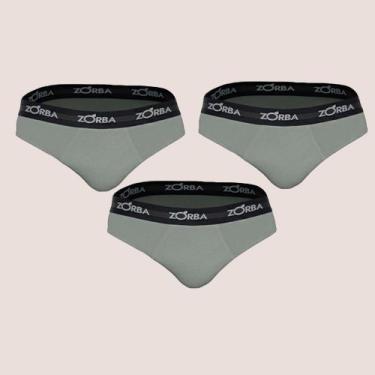 Imagem de Kit 3 Cueca Slip Zorba Max 100% Algodão Qualidade Conforto, Grafite, X