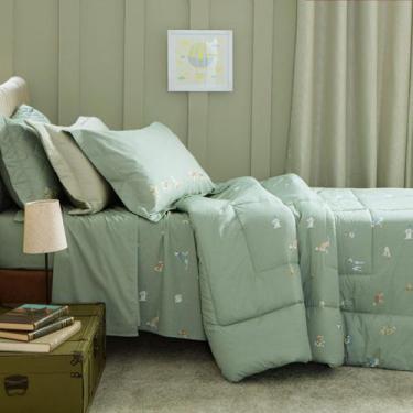 Imagem de Cobreleito Solteiro 200 Fios Kacyumara Vida Bela 02 Peças Toby