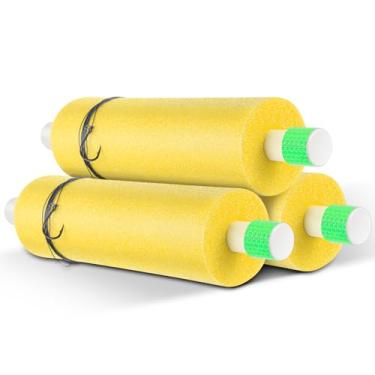 Imagem de Threehoney Conjunto 3/6/12 Catfish Rig Catfishing Tackle Floats Noodle Jugs Catfishing Equipment 33,4 polegadas Linhas de pesca Equipamento de pesca (amarelo, 3 conjuntos)