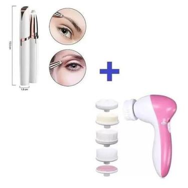 Imagem de Kit Caneta Depiladora Pelos Sobrancelhas NV + Massageador Pele Perfeit
