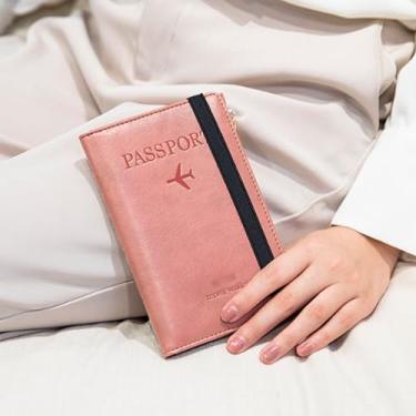 Imagem de Carteiras para passaporte, bolsa de viagem, porta-cartão, multifuncional, antifurto, porta-passaporte, carteira de identidade, negócios, viagem, porta-passaporte, Laranja, rosa, One Size, Americano