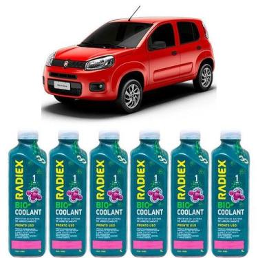 Imagem de Kit aditivo radiador bio coolant pronto para uso rosa - fiat uno - r18