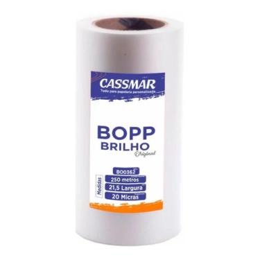 Imagem de Bopp Bobina Brilho Para Laminação A4 21,5cmx250m Cassmar 01un