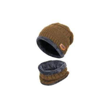 Imagem de Chapéu de lã com interior chiporro no pescoço de inverno para adultos 