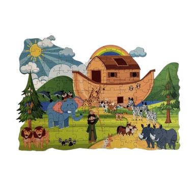 Imagem de Quebra-Cabeça 3D MDF Bíblico – Arca de Noé | Brinquedo Infantil Educativo e Decorativo para Crianças e Família