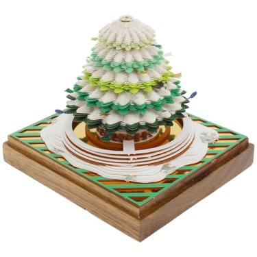 Imagem de Bloco de notas 3D para árvores de Natal requintado calendário de mesa 3D com capa protetora, bloco de notas 3D criativo, arte de papel para decoração de mesa de escritório em casa