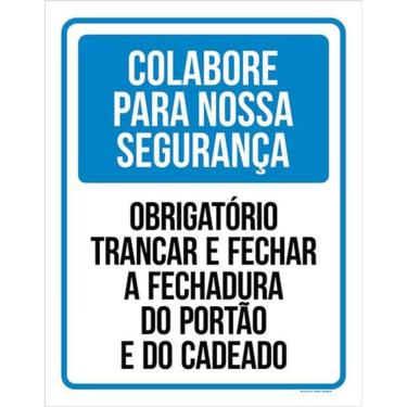 Imagem de Kit 3 Placa Colebore Segurança Fechadura Cadeado 36X46