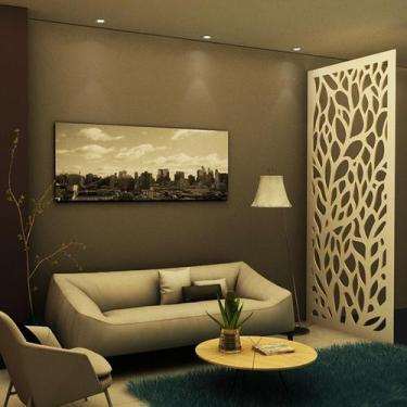 Imagem de Painel Vazado Divisória MDF Amazônia Branco - Decore Painéis e Divisór