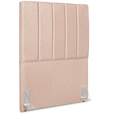 Imagem de Cabeceira Solteiro 90cm Allia Linho Rose RM