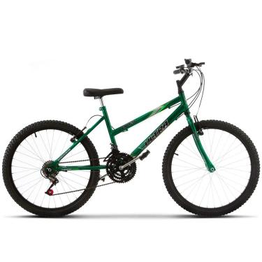 Imagem de Bicicleta de Passeio Ultra Bikes Esporte Aro 24 Reforçada Freio V-Brake – 18 Marchas Verde Oliva Fosco