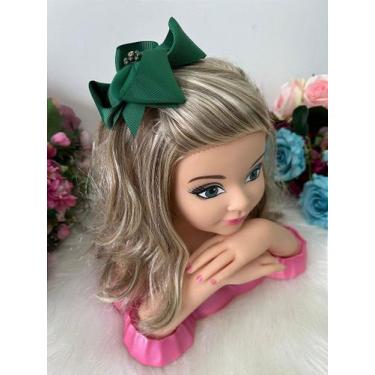 Imagem de Laço Belli Strass Maria Alice Verde Bandeira - Acessório de Cabelo - n