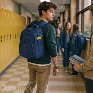 Imagem de Mochila Masculina Feminina Reforçada Média Casual Ideal Para Trabalho 