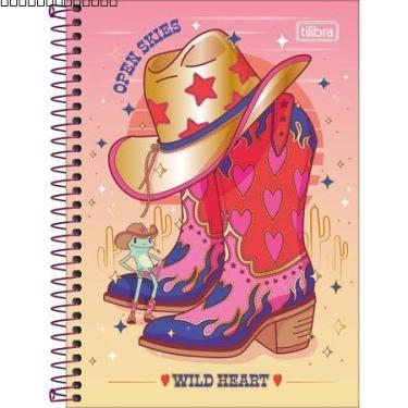 Imagem de Caderno Espiral 1/4 Tilibra West Girl Capa Dura Espiral 80 Folhas