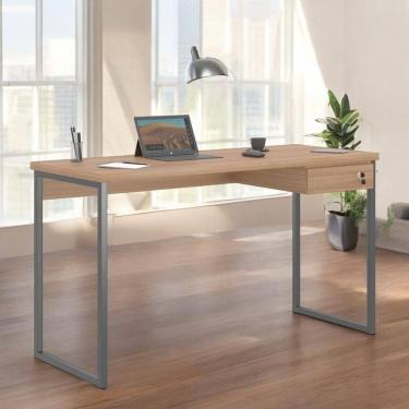 Imagem de Mesa Home Office Escrivaninha Industriale 1,20 Montana com Gaveteiro
