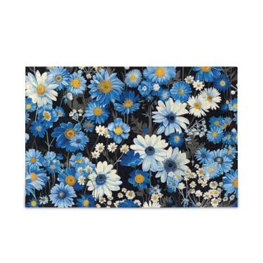 Imagem de WELLDAY Quebra-cabeça flores azuis brancas 1000 peças grande jogo de arte para adultos adolescentes