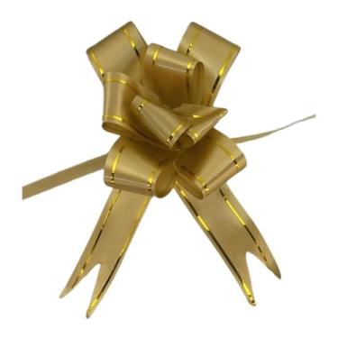 Imagem de Kit C/300 Laço Fácil Pronto C/Filete 20mmx37cm Presente Ouro - generic