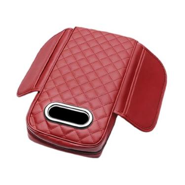 Imagem de Capa De Console | Organizador De Armazenamento Do Interior Automotivo Em Couro PU Com Espaço Para Caixa De Lenços - Almofada para Descanso de Braços do,para Veículos SUV Automóveis