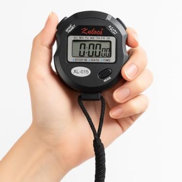 Imagem de Cronômetro Digital De Mão Hora Alarme Esportivo Natação Corrida Função Stopwatch Com Cordão