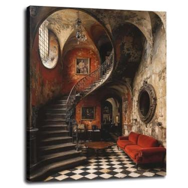 Imagem de Impressão em tela interna pôster abandonado interior arte de parede para casa 1 peça decorações com moldura 81.3 cm x 61.0 cm