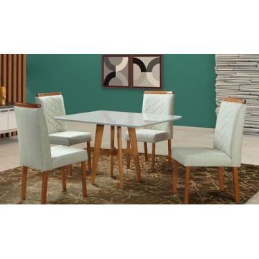 Imagem de Sala de Jantar maciça 4 cadeiras 120x90 Milão Art Salas