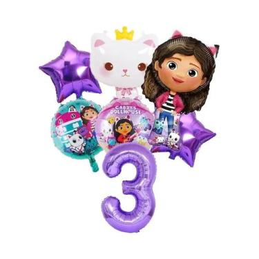 Imagem de Conjunto De Balões Gabby Dollhouse Para Meninas, Decoração De Festa De