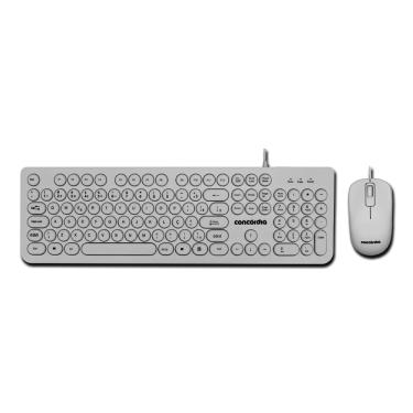 Imagem de Teclado E Mouse Concórdia - Com Fio Branco