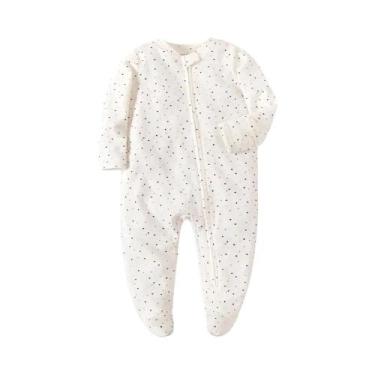 Imagem de Pijamas De Inverno Unissex Em Algodão Com Zíper E Mangas Longas Para B