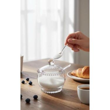 Imagem de Açucareiro Cristal com Colher Transparente Luxo - Congratulations Stor