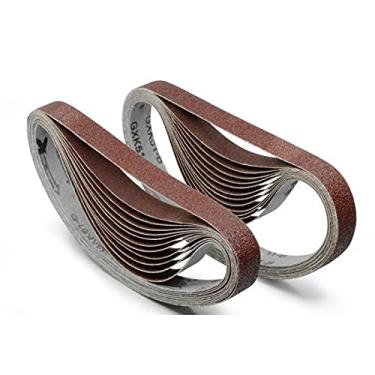 Imagem de 10 pcs 20 * 520mm Correia de lixamento 40-400 Grit de alumínio Óxido de lixadeira Moedor Acessórios para polimento YYDFPIIA (Grit : 10Pcs P120)