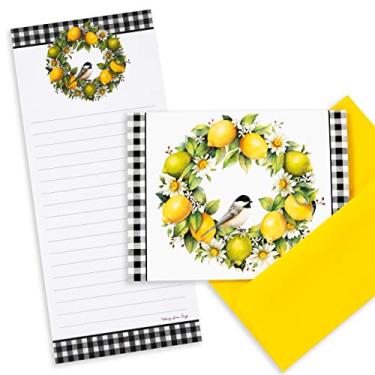 Imagem de it takes two Conjunto de blocos magnéticos para lista de tarefas e cartões de notas – Inclui 2 blocos pequenos e 8 cartões de índice com envelopes