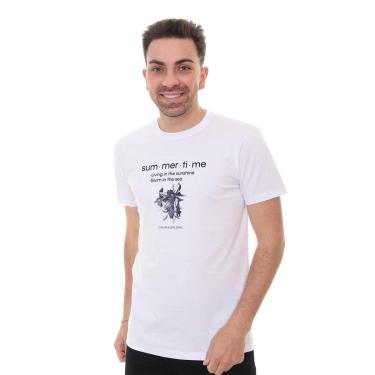 Imagem de Camiseta Calvin Klein Masculina Summertime Branca-Masculino