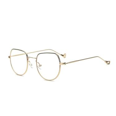 Imagem de Óculos de sol quadrados transparentes hexágono, lente redonda, masculino, vidro de sol transparente vintage, 4, tamanho único