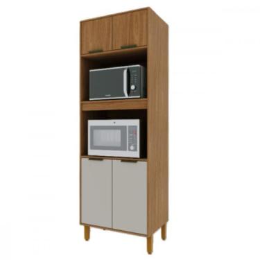 Imagem de Paneleiro para 2 Fornos 2 portas 70cm Paris Indekes, Freijo/Off White