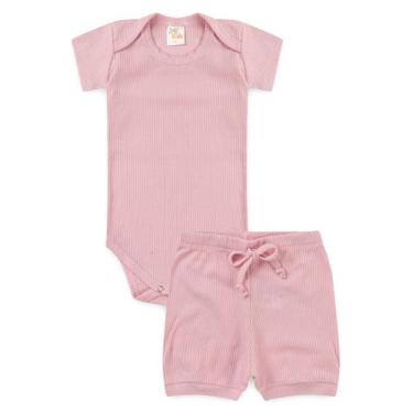 Imagem de Conjunto Canelado Light Curto - Rosa Bebê - Ame Kids, 2