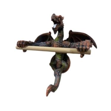 Imagem de Bothyi Suporte de Papel Higiênico em Formato de Dinossauro, Porta-lenços, Resina, Festival, Exclusivo, à Prova D'água, Dragão, Porta-toalhas para Cozinha