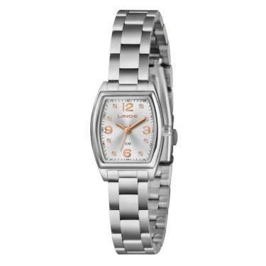Imagem de Relógio Lince Feminino Ref: Lqmh265l22 S2sx Retangular Prateado