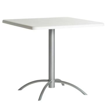 Imagem de Mesa de Jantar Quadrada Tampo MDF 79cm com Base de Açox79cm com Base d