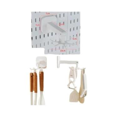 Imagem de Prateleira De Armazenamento Para Banheiro Montada Na Parede Sem Perfur