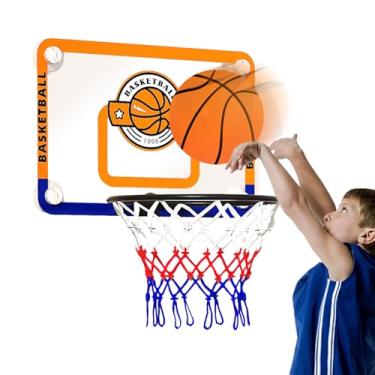 Imagem de Aro de Basquete Infantil,Brinquedos Desportivos Dobráveis Com Ventosas Que Incluem Bola | Mini Aro De Basquetebol Interior - Para Adolescentes, Jovens, Crianças E Adultos
