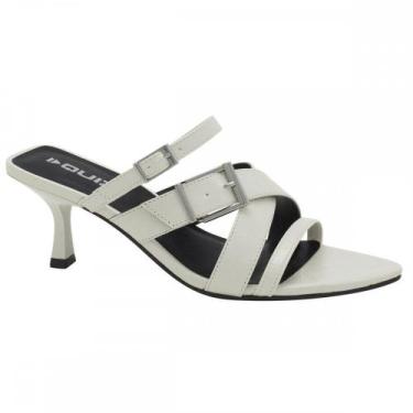Imagem de Sandalia Quiz 61-1861-03 Social Salto Fino Feminino, Off white, 36
