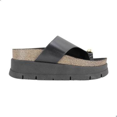 Imagem de Tamanco Feminino Moleca Preto 5513.109, Pt, Napa turim preto, 36
