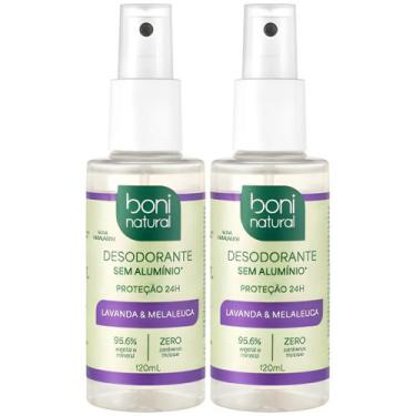 Imagem de Kit 2 Desodorante Spray Boni Natural Melaleuca Lavanda Sem Aluminio Ve