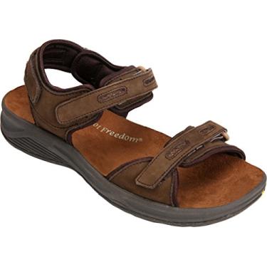 Imagem de Sandália feminina Drew Cascade Barefoot Freedom casual confortável com palmilha removível, Marrom, 6 Narrow