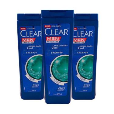 Imagem de Shampoo Clear Men Anticaspa 2 Em 1 Limpeza Diária Com Minerais Bio Boo