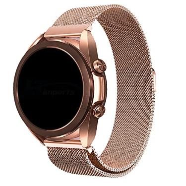 Imagem de Pulseira 20mm Magnética Milanese compatível com Galaxy Watch Active 1 e 2 - Galaxy Watch 3 41mm - Galaxy Watch 42mm - Amazfit GTR 42mm - Amazfit GTS - Marca LTIMPORTS (Rose Gold)