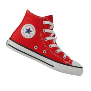 Tênis All Star Chuck Taylor Cano Alto - Preto e Vermelho, Netshoes