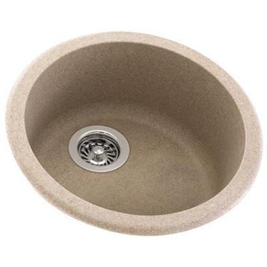 Imagem de Swanstone Pia de cozinha de superfície sólida KS00018RB.042, 47 cm x 47 cm, granito cinza